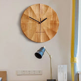 TimberSense - Minimalistische Bamboo Stille Wandklok